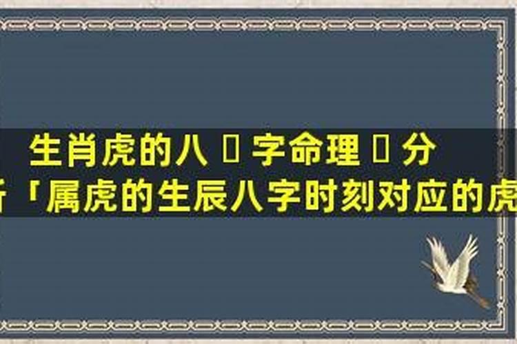 生辰八字算命之属虎人的命运