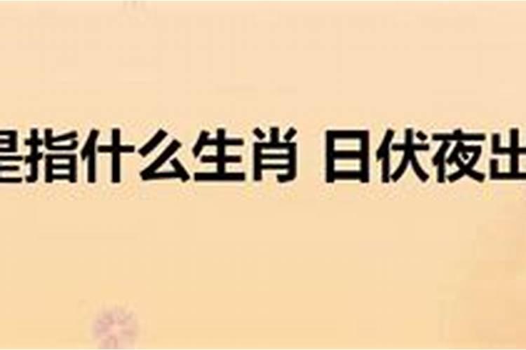 日伏夜出是指什么生肖？