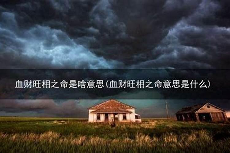 血财旺相之命是什么意思