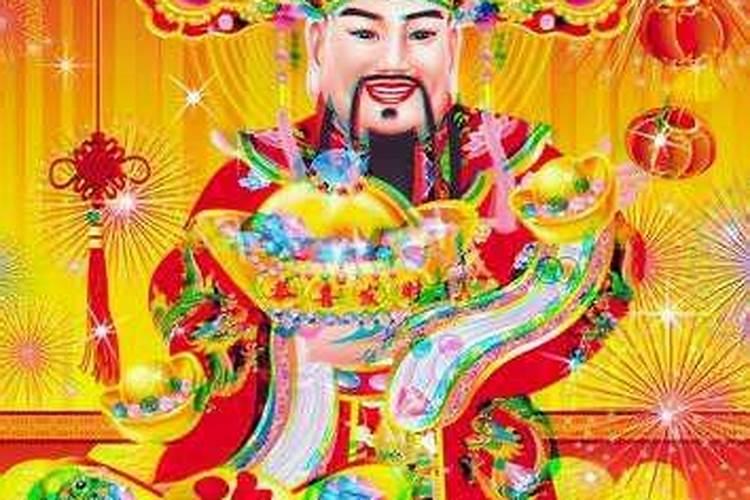 财神供桌上的供品摆放