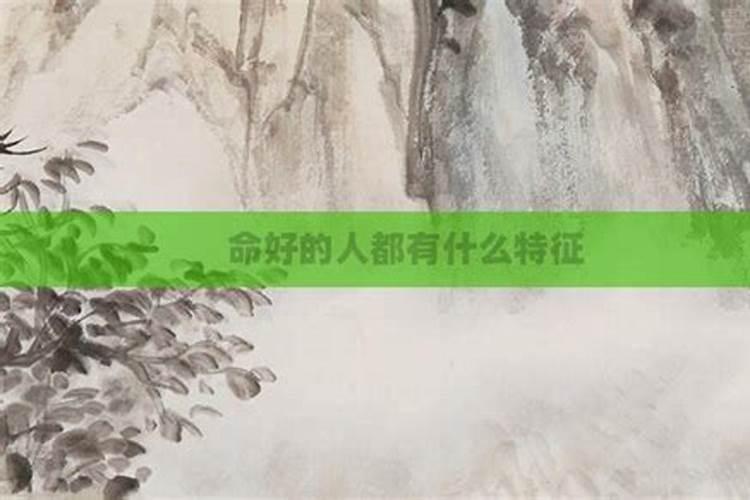命好的人有什么特征