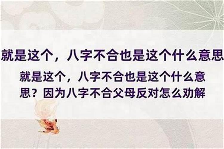 该不是我和爸爸八字相克？？？