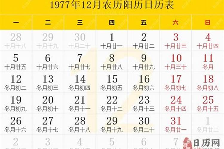阴历1977年腊月初七啥属相,我是1977年腊月初七的我是什么命
