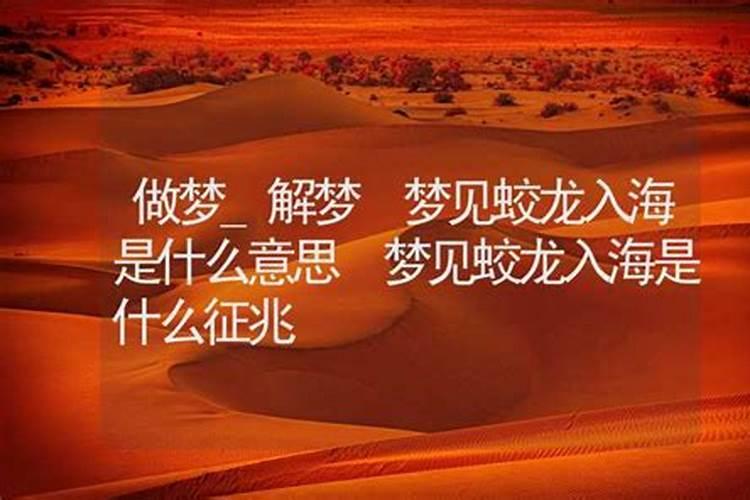 梦见蛟龙是什么意思(龙与蛇的后代叫什么)