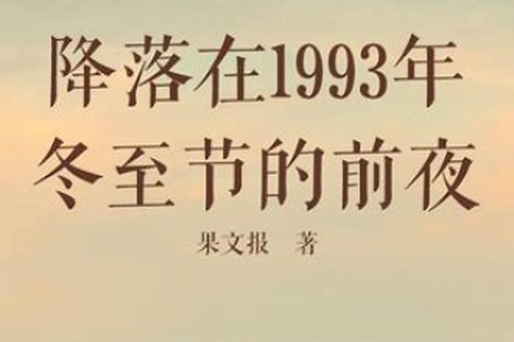 1993年冬至是农历哪一天
