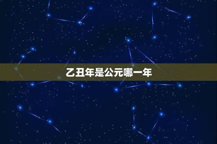 乙丑年是哪一年？