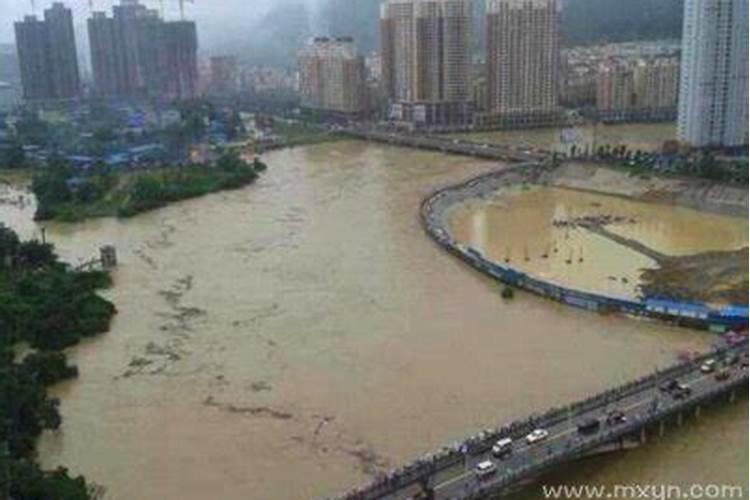 梦见下特大暴雨还涨水