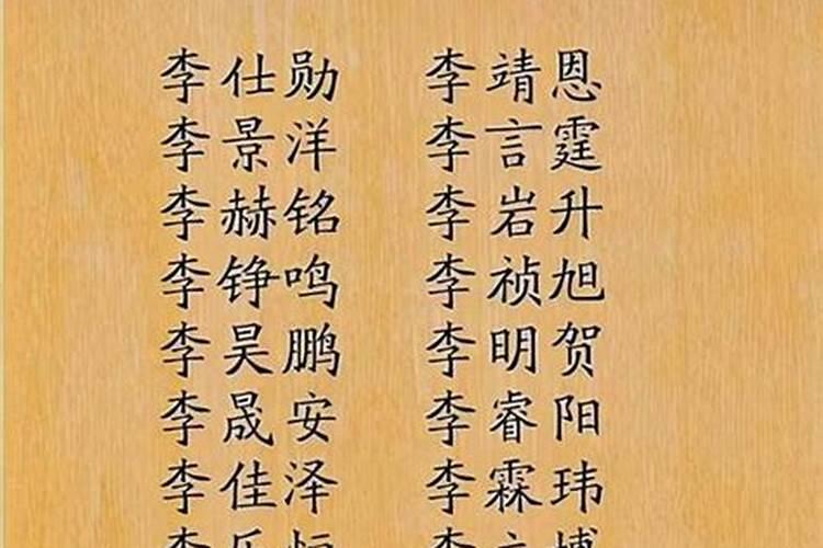 2025蛇年李姓男孩运势好的名字