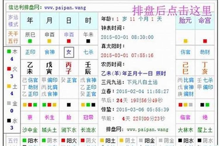 出生日期算金木水火土,怎么根据出生时间计算五行？