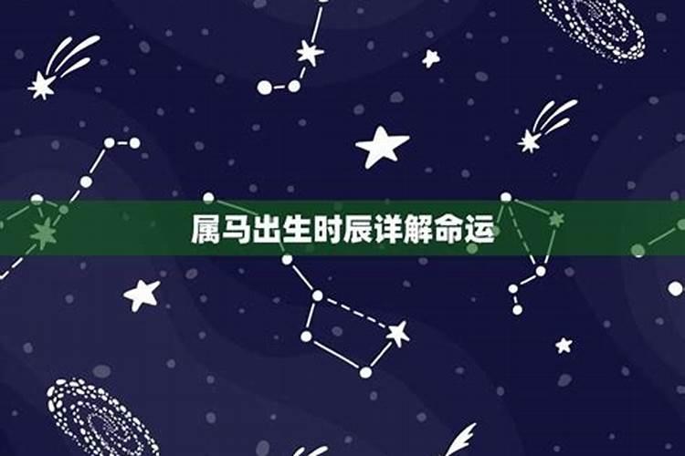 属马的几点出生命好