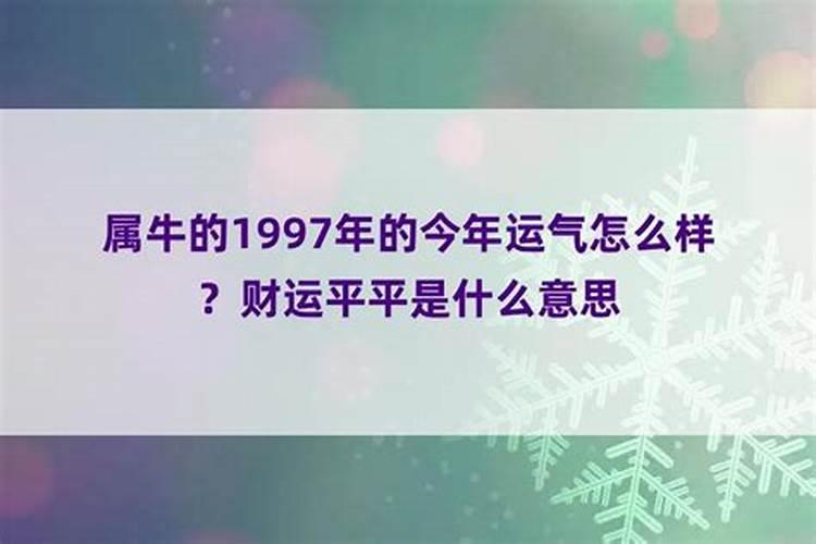 2025属牛1997姻缘运势如何