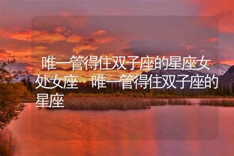 最能管住双子的星座