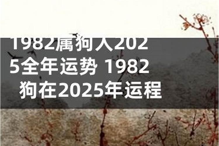 1982年属狗在2025年全年运程
