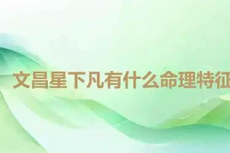 八字文昌是什么意思