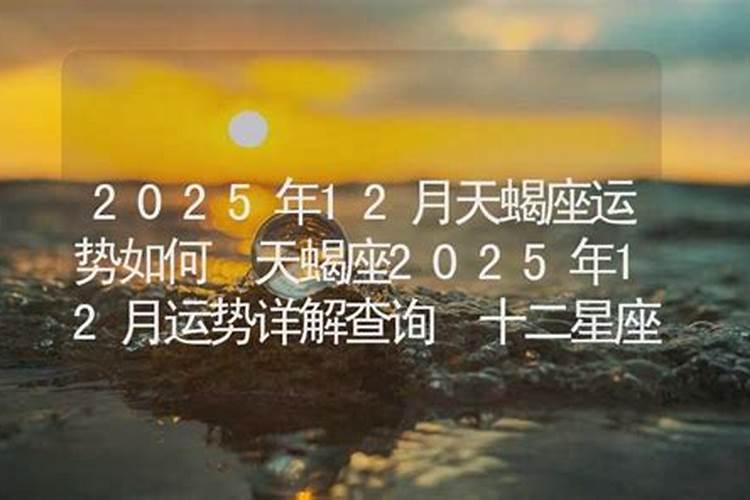2025天蝎座全年运势