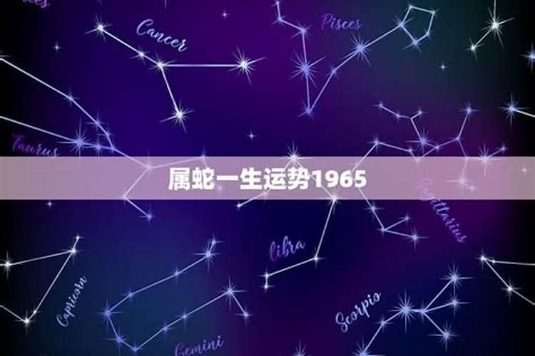 1965女蛇的晚年命运,1965年属蛇是什么命 1965年出生人的命运