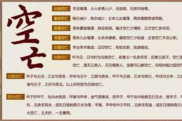 八字空亡的意义与运用