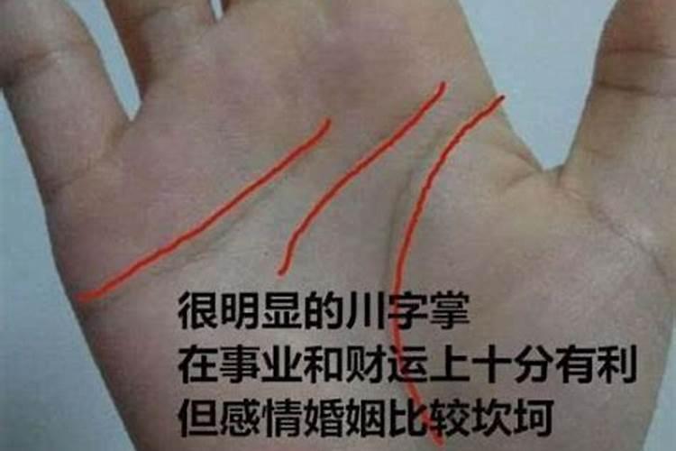 川字掌的人一生婚姻