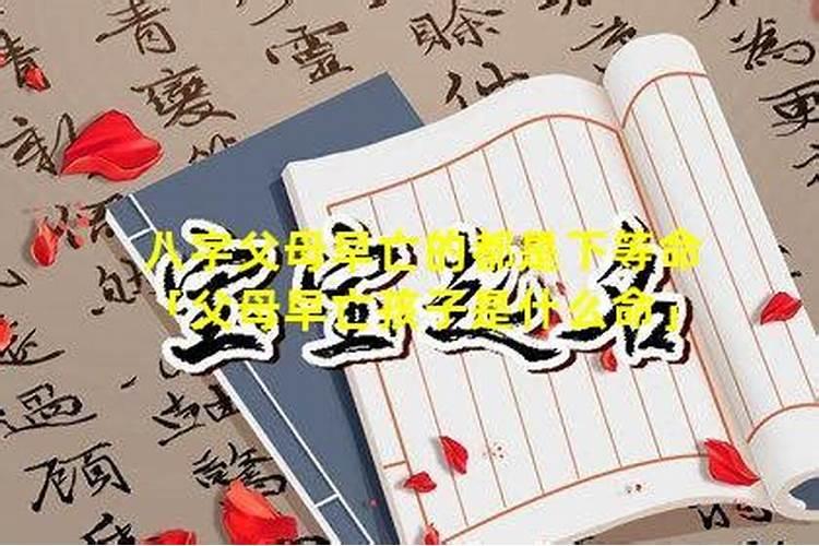 生辰八字算命父亲早孤什么意思