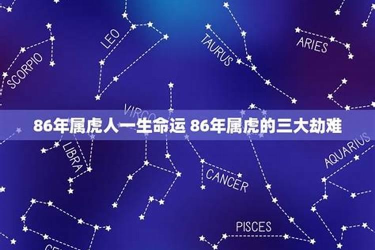 1986年几月出生的虎最苦命