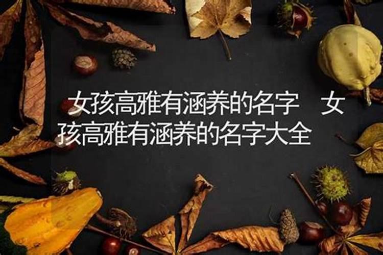 女孩高雅有涵养名字