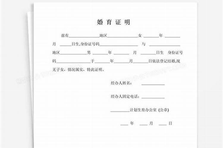婚育情况证明怎么写