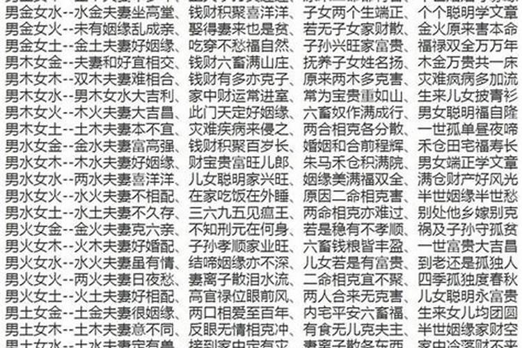 八字合婚之纳音婚配,纳音合婚原则解析？