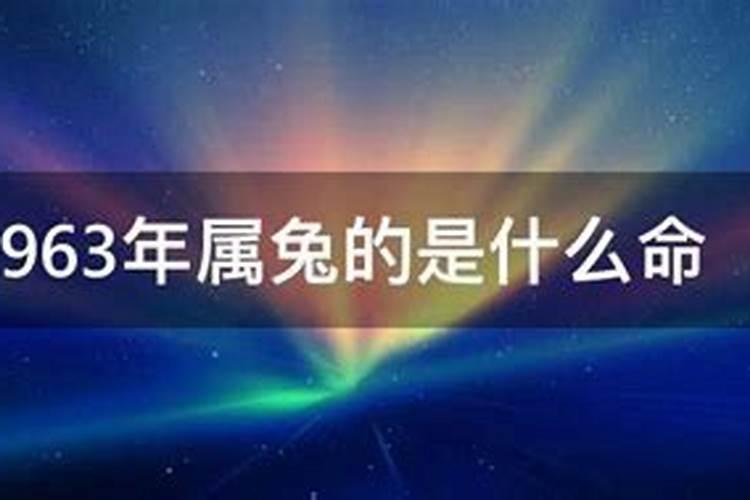 六三年出生的人五行缺什么 1963年生肖属兔的人是什么命