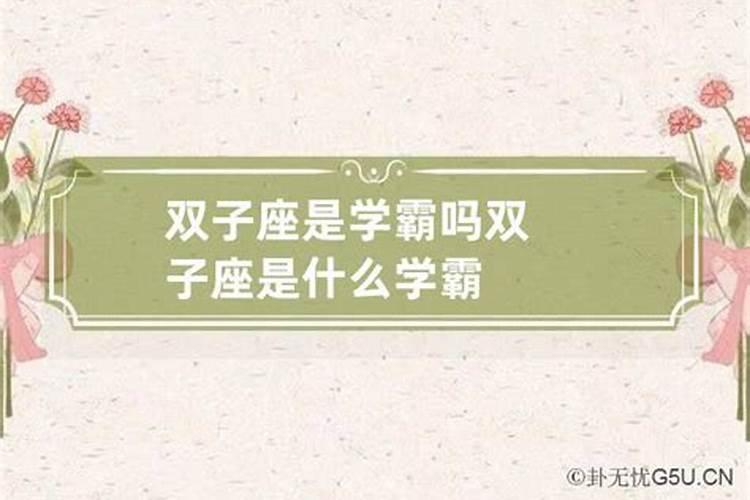 双子座是学霸还是学渣