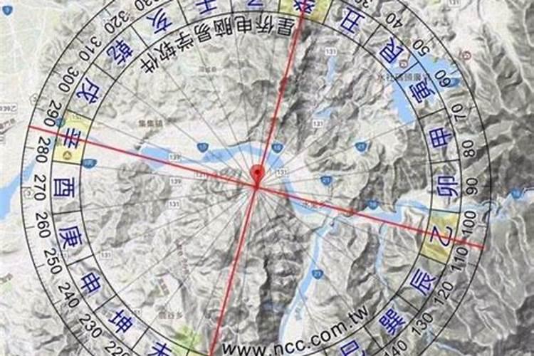 阴宅坐丁向癸兼午子水出壬口。